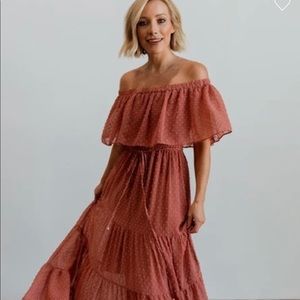 Baltic Born Swiss Dot Maxi Dusty Mauve